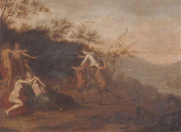 An open landscape with nymphs and satyrs, unknow artist